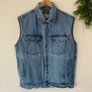 Liberty Wear Vintage Denim Vest Size Medium